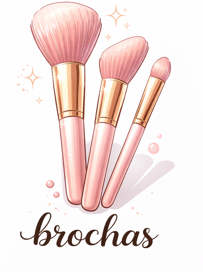 Básicos para maquillaje brochas de maquillaje para aplicar base, polvo y rubor
