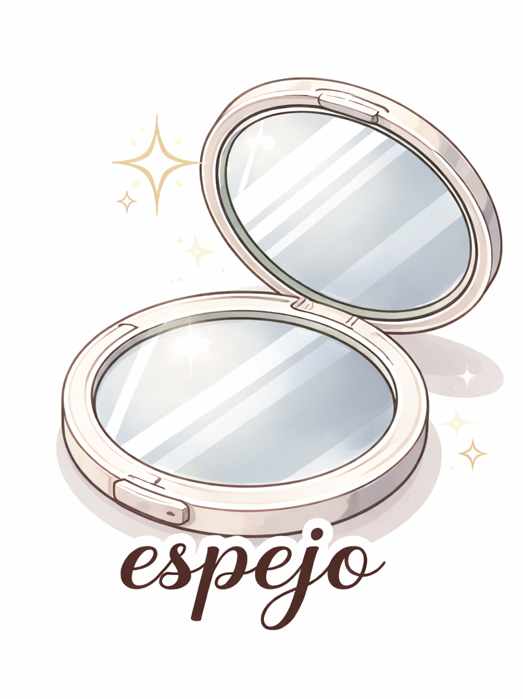 Básicos para maquillaje espejo compacto para aplicar maquillaje
