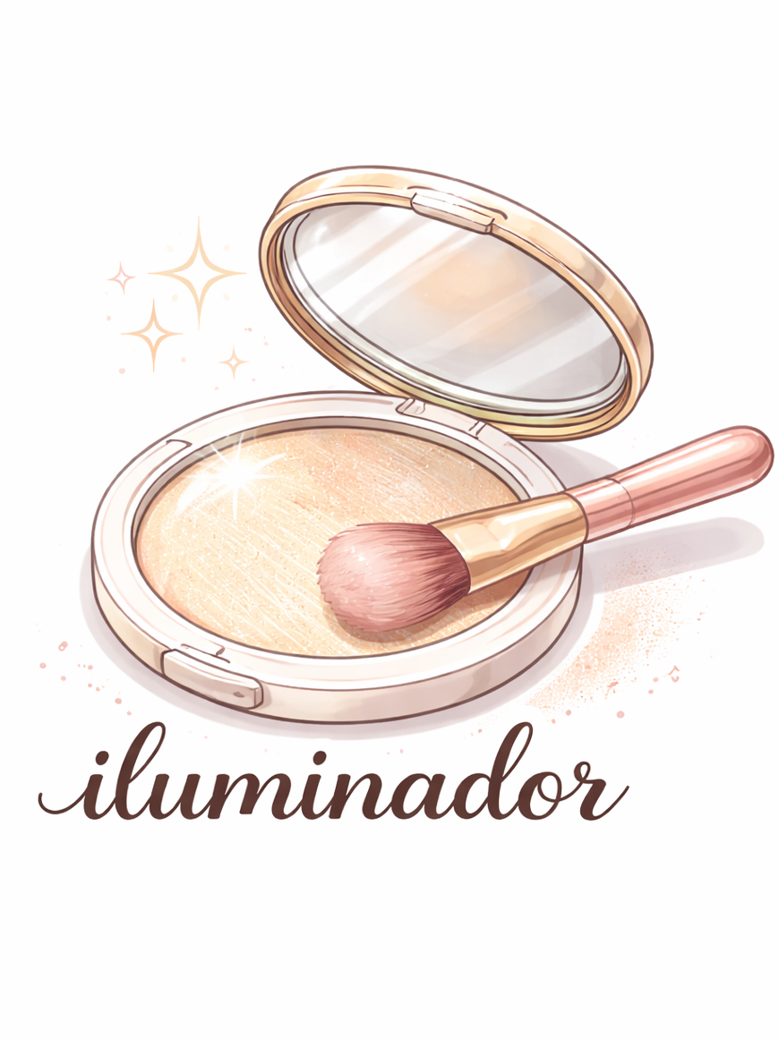 Básicos para maquillaje iluminador facial para resaltar los pómulos y dar brillo al rostro