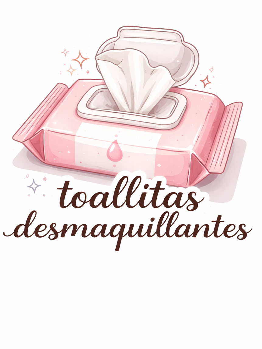 Básicos para maquillaje toallitas desmaquillantes para limpiar el maquillaje del rostro